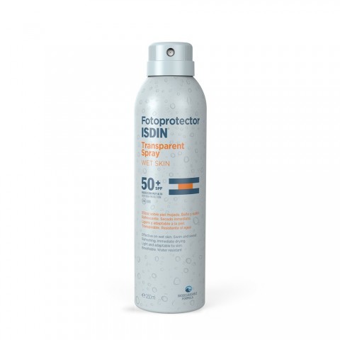 Fotoprotector isdin spf 50 spray transparente wet skin 200 ml