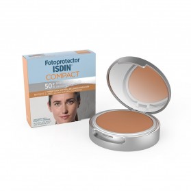 Fotoprotector isdin compact SPF 50 oil free color bronze