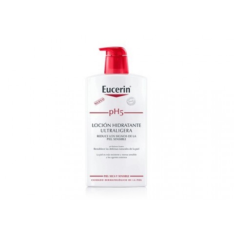 Eucerin piel sensible pH 5 loción hidratante ultraligera 1L