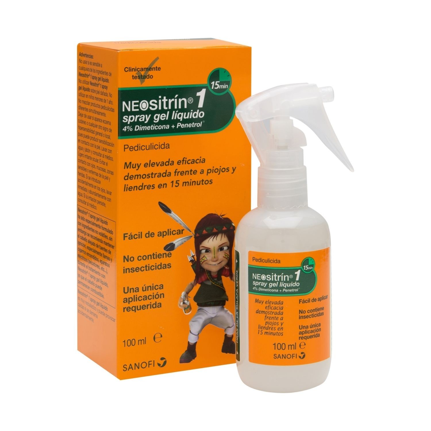 Consentimiento algodón representante Neositrín spray gel antipiojos 100 ml - FarmaciaCien